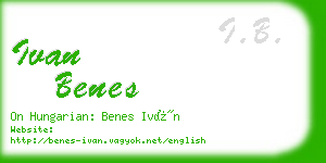 ivan benes business card